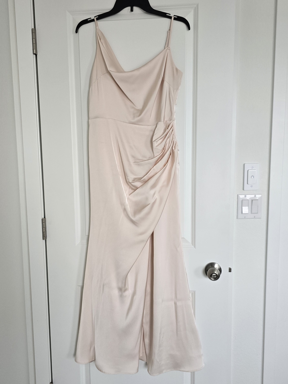 Birdy Grey Bridesmaid Lydia Dress Satin Champagne ALTERED